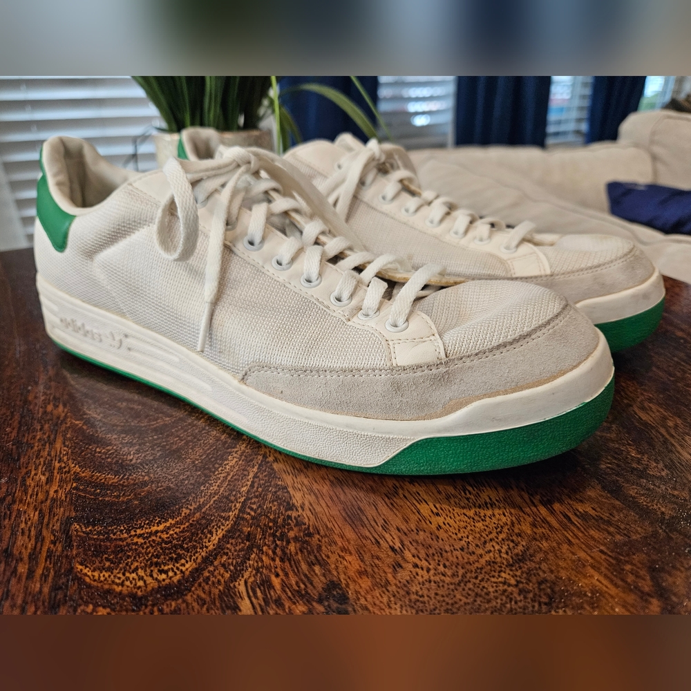 Make offers!! adidas Rod Laver - Size 11.5 - G99863 White and Fairway Green
